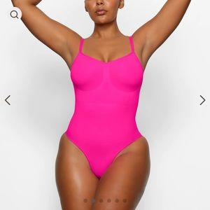 Skims Flamingo Sculpting Bodysuit with Snaps